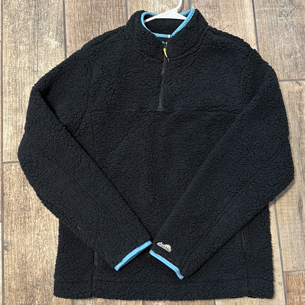 Chubbies Men’s Black Night Night High Pile Fleece Quarter Zip Pullover - Picture 3 of 10